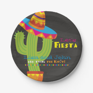 Paar Dusche Fiesta Papierplatte Pappteller
