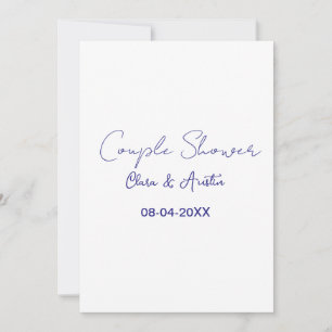 Paar Dusche Name Datum lila trendy einfach minim Einladung