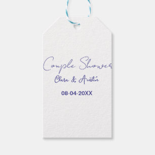 Paar Dusche Name Datum lila trendy einfach minim Geschenkanhänger