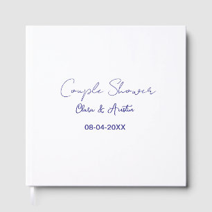 Paar Dusche Name Datum lila trendy einfache Minim Gästebuch