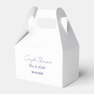 Paar Dusche Name Datum lila trendy einfache Minim Geschenkschachtel