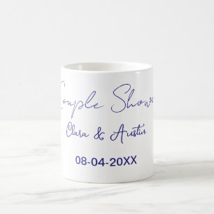 Paar Dusche Name Datum lila trendy einfache Minim Kaffeetasse
