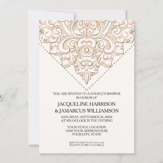 Paar Dusche rustikale Holzpappe Spitzentechnologie Einladung (Vorderseite)