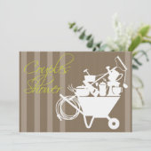 Paar-Duschen-Einladung Einladung (Stehend Vorderseite)