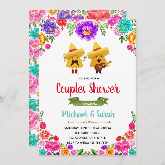 Paar-Duscheneinladung des Nacho durchschnittliche Einladung (Vorne/Hinten)