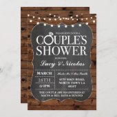 Paar Duschkabine Saitenleuchten laden ein Einladung (Vorne/Hinten)