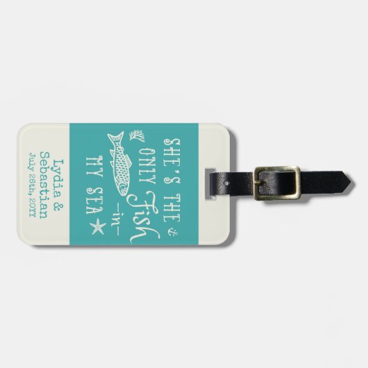 Paar-Ehemann-Ehefrau-niedliche zusammenpassende Gepäckanhänger (Vorderseite horizontal)