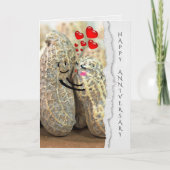 Paar Erdnüsse zum Hochzeitstag Karte (Vorderseite)