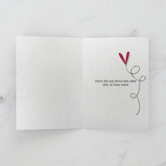 Paar Erdnüsse zum Hochzeitstag Karte (Innenseite)