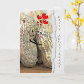 Paar Erdnüsse zum Hochzeitstag Karte (Gelbe Blume)