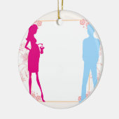 Paar erwartet Baby Keramikornament (Links)