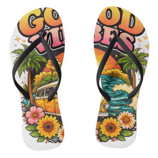 Paar Flip Flops Badesandalen (Fußbett)