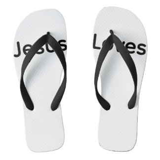 Paar Flip Flops Jesus liebt dich Christlich Badesandalen
