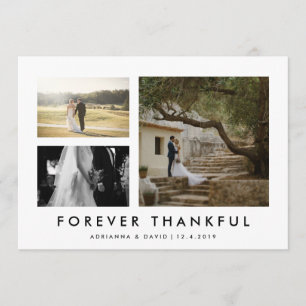 Paar-Foto, das für immer dankbares Minmalist Dankeskarte