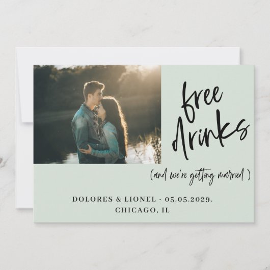 Paar Foto Hochzeit Termin merken Save The Date (Vorderseite)