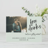 Paar Foto Hochzeit Termin merken Save The Date (Stehend Vorderseite)