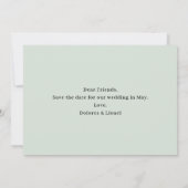 Paar Foto Hochzeit Termin merken Save The Date (Rückseite)
