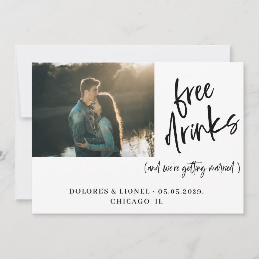 Paar Foto Hochzeit Termin merken Save The Date (Vorderseite)