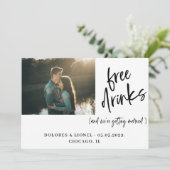 Paar Foto Hochzeit Termin merken Save The Date (Stehend Vorderseite)