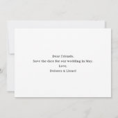 Paar Foto Hochzeit Termin merken Save The Date (Rückseite)