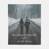 Paar-Foto-Script für ewige Liebe Fleecedecke (Vorderseite)