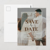 Paar Foto transparente Save the Date Karte (Vorne/Hinten)