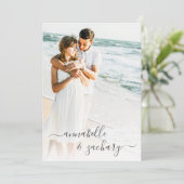 *~* Paar FOTO UAWG + QR AR6 Hochzeit Einladung (Stehend Vorderseite)