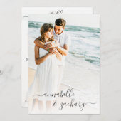 *~* Paar FOTO UAWG + QR AR6 Hochzeit Einladung (Vorne/Hinten)