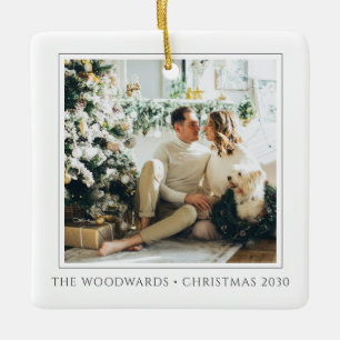 Paar-Foto Weihnachten Keramikornament