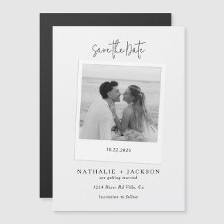 Paar-Fotokarte Hochzeit Termin Merkblatt Magnetisc Magneteinladung