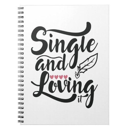 Paar Geschenk Single Und Liebend Notizblock (Vorderseite)