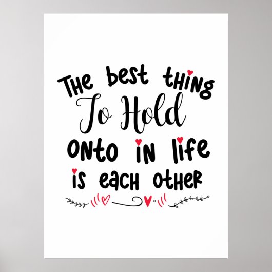 Paar Geschenke das Beste, was zu halten Poster (Vorne)