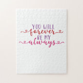 Paar Geschenke werden Sie immer mein immer sein Puzzle (Vertikal)