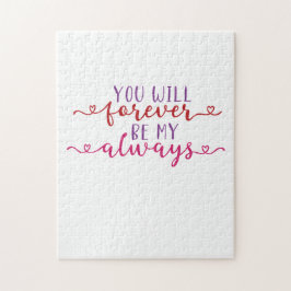 Paar Geschenke werden Sie immer mein immer sein Puzzle