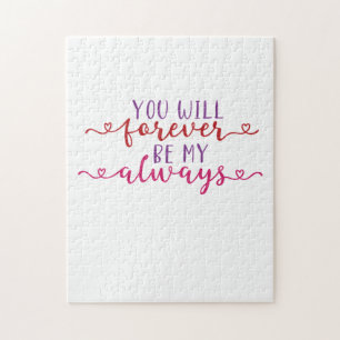 Paar Geschenke werden Sie immer mein immer sein Puzzle