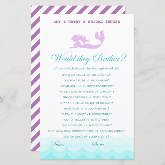 Paar, gleiches Geschlecht, Meerjungfrau-Brautparty (Vorne/Hinten)