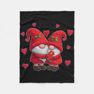 Paar Gnome Valentinstag Herzen Kostüm Gnom Fleecedecke