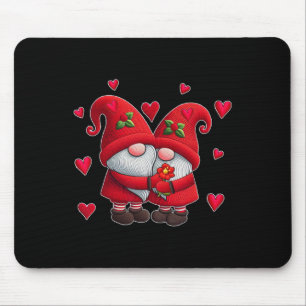 Paar Gnome Valentinstag Herzen Kostüm Gnom Mousepad