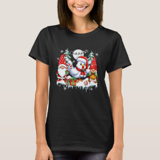 Paar Gnome Weihnachtsmann Huhn Weihnachtsbäume Lan T-Shirt