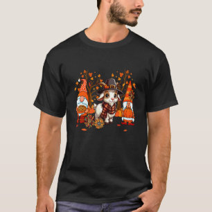 Paar Gnome Ziege Thanksgiving Kürbisse Floral Pi T-Shirt