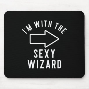 Paar Halloween Kostüm Shirts Ich bin mit dem Y Wi Mousepad