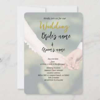 Paar hält Händchen Hochzeit Save The Date