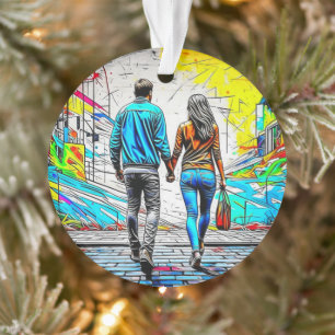 Paar Hält Händchen   Personalisiertes Weihnachten Ornament