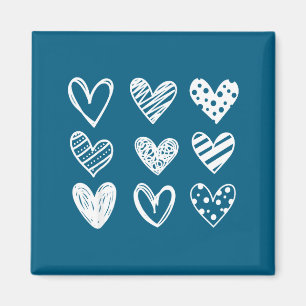 Paar Herz Valentinstag Shirt für Männer Frauen Ki Magnet