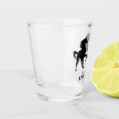 Paar Horse Shot Glass Cheers - Benutzerdefinierter Schnapsglas (Links)