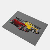 Paar Hot Rods Fußmatte (Schrägansicht)