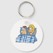 Paar in Bett Schlüsselanhänger (Vorderseite)