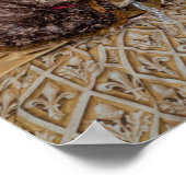 Paar in der Karnevalskostüme, Venedig Poster (Ecke)