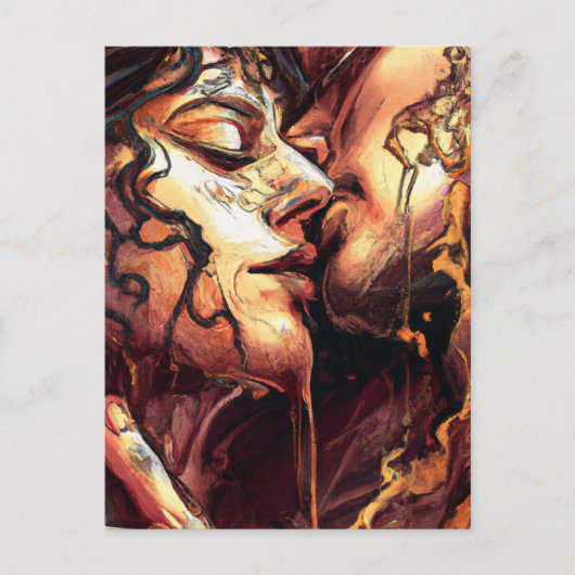 Paar in der Liebe Postkarte (Vorderseite)