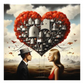 Paar in der Liebe Surrealismus Fotodruck (Vorne)